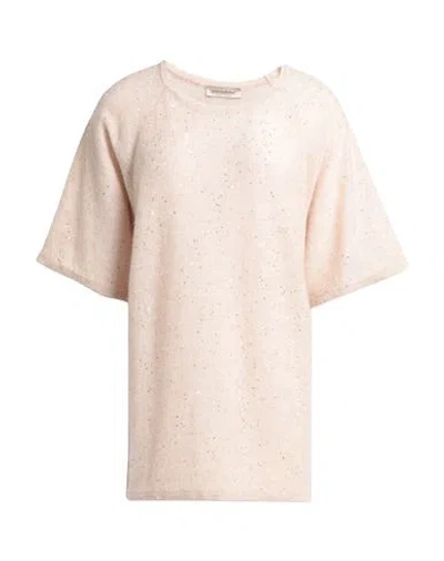 Gentryportofino Woman Sweater Beige Size 8 Alpaca Wool, Mohair Wool, Viscose, Polyamide, Polyester In Pink