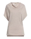 Gentryportofino Woman Sweater Beige Size 8 Virgin Wool, Silk