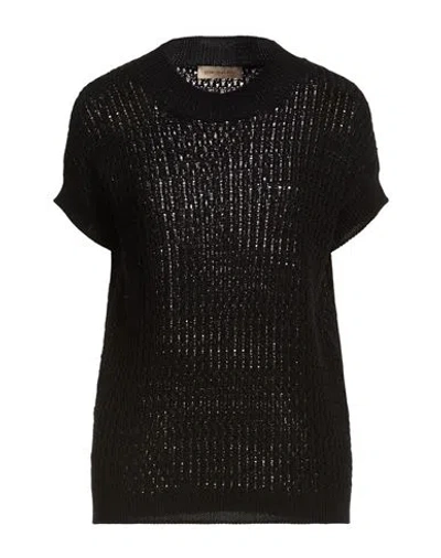 Gentryportofino Woman Sweater Black Size 12 Cotton
