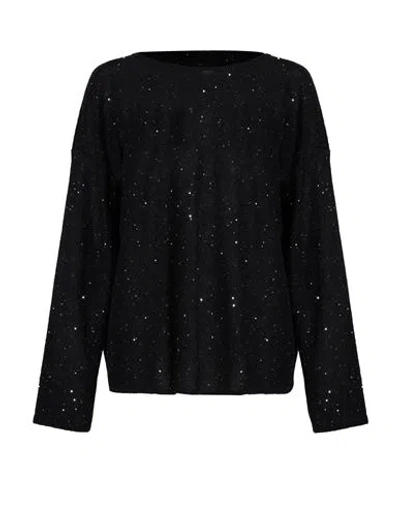 Gentryportofino Woman Sweater Black Size 14 Alpaca Wool, Mohair Wool, Viscose, Polyamide, Polyester