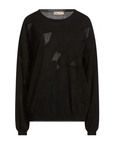 Gentryportofino Woman Sweater Black Size 14 Silk, Cotton