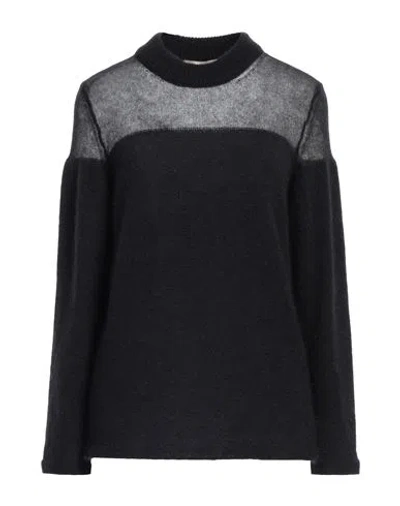 Gentryportofino Woman Sweater Black Size 6 Mohair Wool, Polyamide