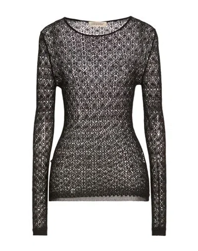 Gentryportofino Woman Sweater Black Size 8 Silk, Polyester