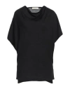 Gentryportofino Woman Sweater Black Size 8 Virgin Wool, Silk