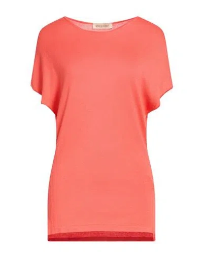 Gentryportofino Woman Sweater Coral Size 8 Silk, Cotton In Red