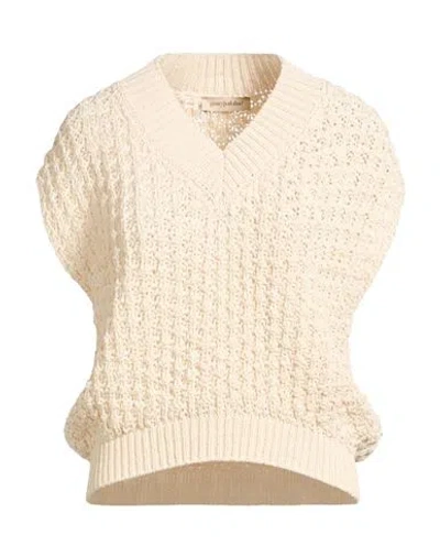 Gentryportofino Woman Sweater Cream Size 12 Cotton, Polyamide, Polyester In Neutral