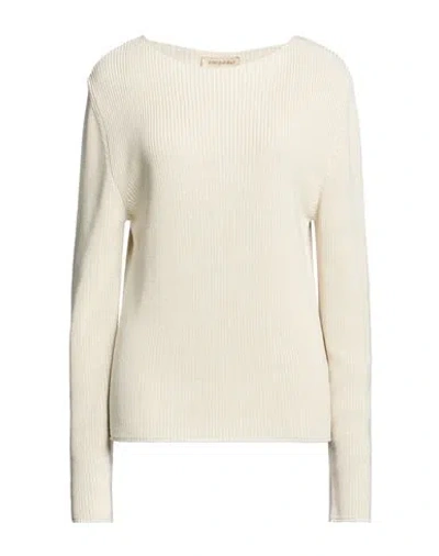 Gentryportofino Woman Sweater Cream Size 12 Silk, Cotton In Neutral