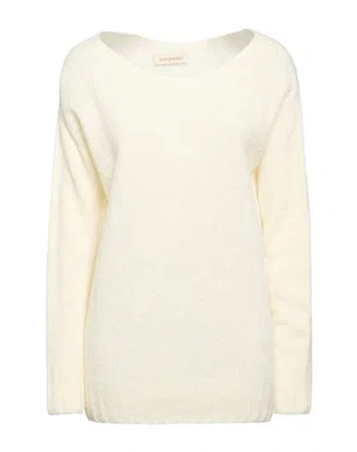 Gentryportofino Woman Sweater Cream Size 6 Virgin Wool, Polyamide In Neutral