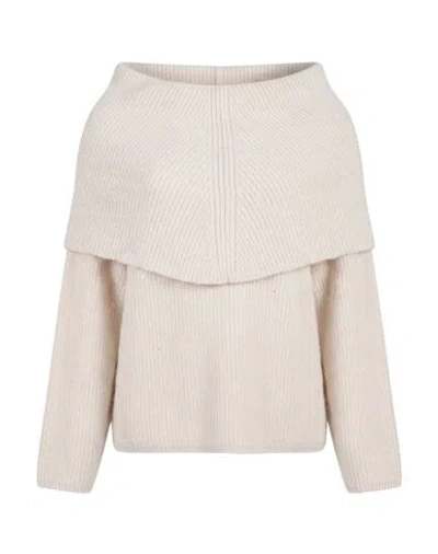Gentryportofino Woman Sweater Cream Size 8 Alpaca Wool, Mohair Wool, Viscose, Polyamide, Polyester In Neutral
