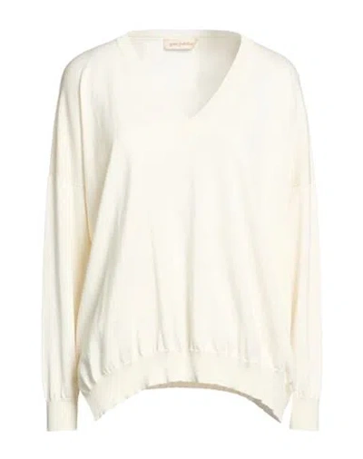 Gentryportofino Woman Sweater Cream Size 8 Silk, Cotton In White