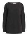 Gentryportofino Woman Sweater Dark Brown Size 6 Virgin Wool, Polyamide