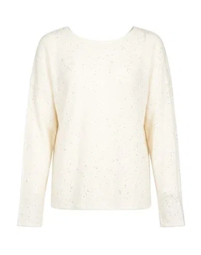 Gentryportofino Woman Sweater Ivory Size 12 Alpaca Wool, Mohair Wool, Viscose, Polyamide, Polyester In Neutral