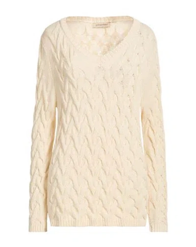 Gentryportofino Woman Sweater Ivory Size 12 Cotton, Polyamide In White