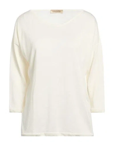 Gentryportofino Woman Sweater Ivory Size 8 Silk, Cashmere, Linen In White