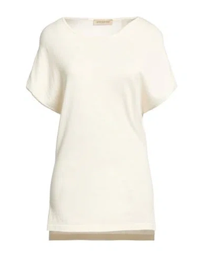 Gentryportofino Woman Sweater Ivory Size 8 Silk, Cotton In White