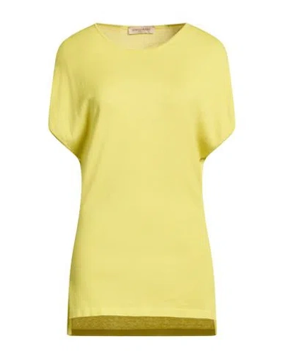 Gentryportofino Woman Sweater Lime Green Size 10 Silk, Cotton