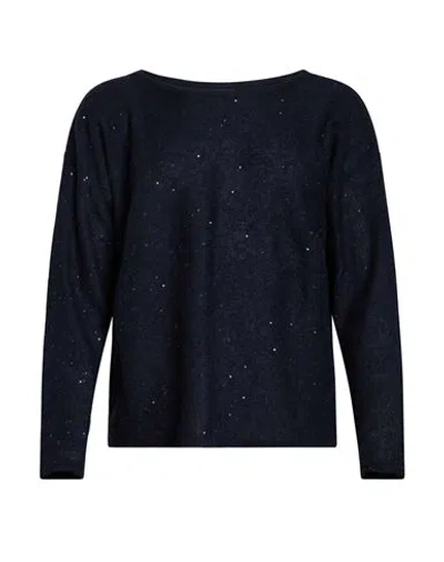 Gentryportofino Woman Sweater Midnight Blue Size 6 Alpaca Wool, Mohair Wool, Viscose, Polyamide, Pol In Multi
