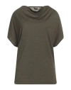 Gentryportofino Woman Sweater Military Green Size 4 Virgin Wool, Silk