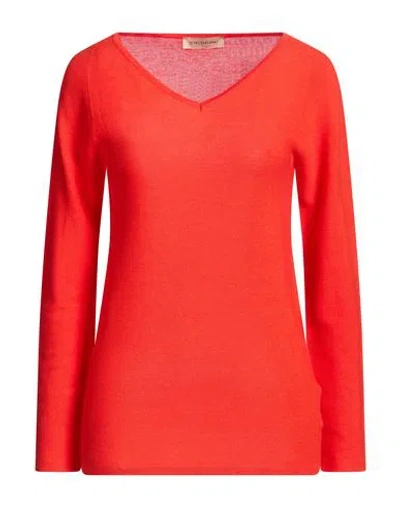 Gentryportofino Woman Sweater Red Size 10 Cotton, Cashmere