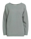 Gentryportofino Woman Sweater Sage Green Size 10 Virgin Wool, Polyamide In Gray