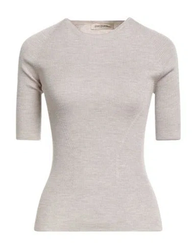 Gentryportofino Woman Sweater Taupe Size 10 Virgin Wool, Silk In Neutral