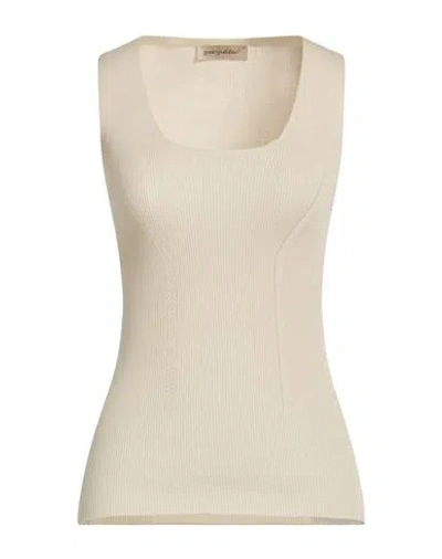 Gentryportofino Woman Tank Top Ivory Size 12 Silk, Cotton In Neutral