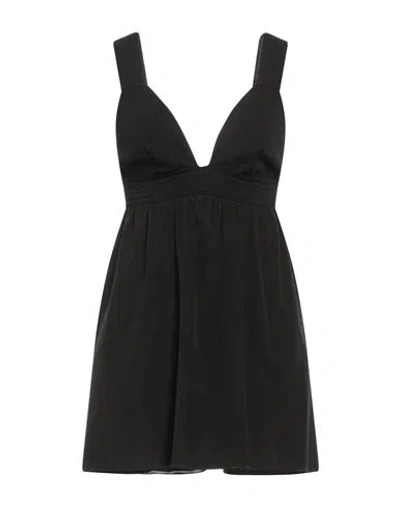 Gentryportofino Woman Top Black Size 8 Viscose, Polyester