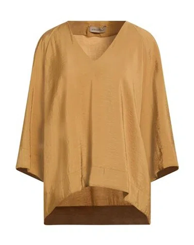Gentryportofino Woman Top Camel Size 10 Modal, Polyester In Brown