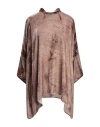 Gentryportofino Woman Top Taupe Size 6 Viscose, Silk In Grey