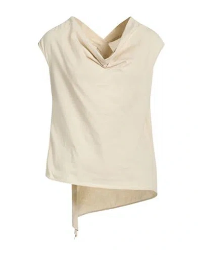 Gentryportofino Woman Top Ivory Size 12 Cotton In White