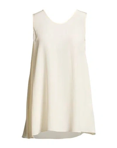 Gentryportofino Woman Top Ivory Size 6 Silk In White