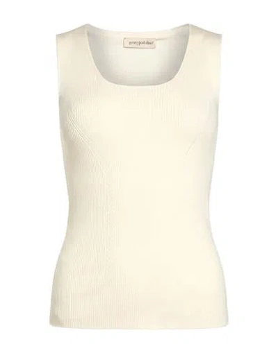 Gentryportofino Woman Top Ivory Size 6 Virgin Wool, Silk In Neutral