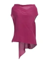 Gentryportofino Woman Top Magenta Size 12 Silk In Magenta