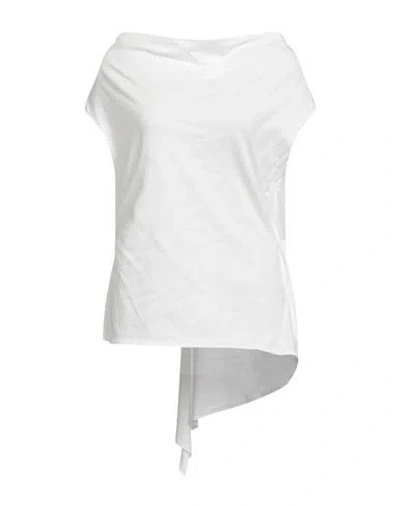 Gentryportofino Woman Top White Size 12 Cotton