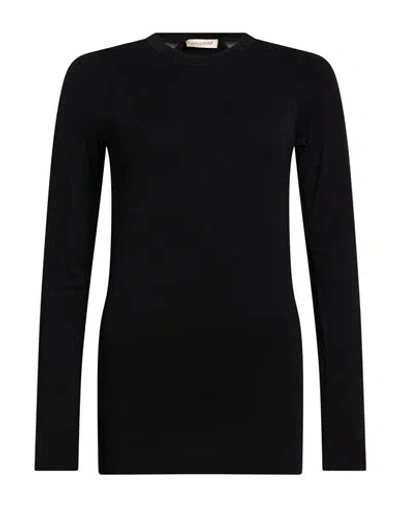 Gentryportofino Woman T-shirt Black Size 6 Viscose, Wool, Elastane