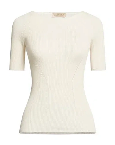 Gentryportofino Woman T-shirt Cream Size 10 Silk, Cotton In Neutral