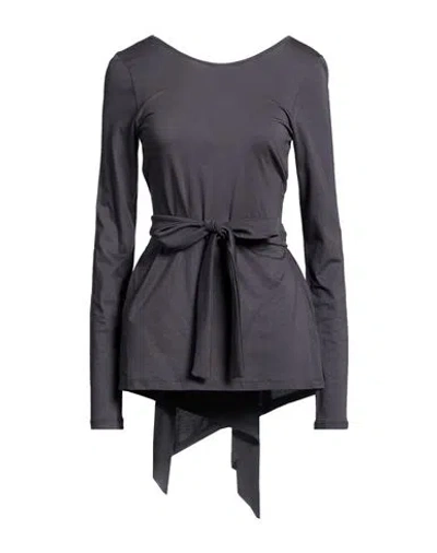 Gentryportofino Woman T-shirt Midnight Blue Size 10 Modal, Cotton