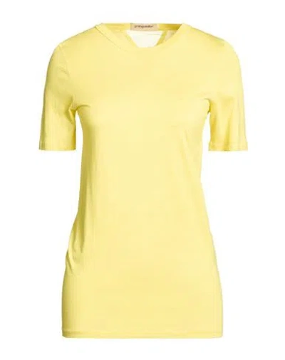 Gentryportofino Woman T-shirt Yellow Size 6 Modal, Cotton