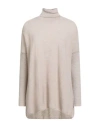 Gentryportofino Woman Turtleneck Beige Size 12 Cashmere In Neutral