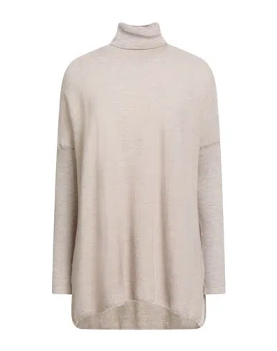 Gentryportofino Woman Turtleneck Beige Size 12 Cashmere In Neutral