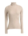 Gentryportofino Woman Turtleneck Beige Size 6 Virgin Wool, Silk In Neutral