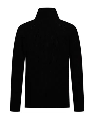 Gentryportofino Woman Turtleneck Black Size 10 Virgin Wool, Cashmere