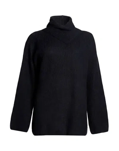 Gentryportofino Woman Turtleneck Black Size 4 Alpaca Wool, Silk