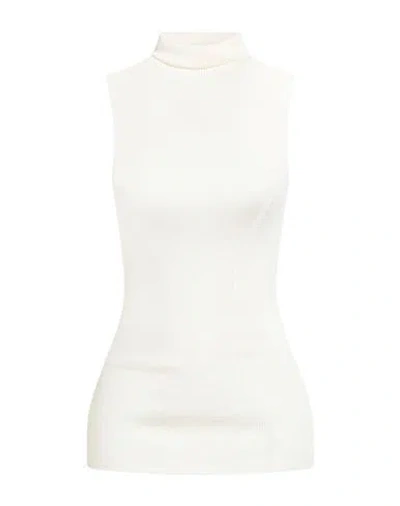 Gentryportofino Woman Turtleneck Ivory Size 10 Virgin Wool, Silk In White