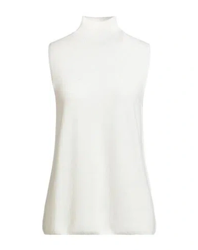 Gentryportofino Woman Turtleneck Ivory Size 12 Cashmere In White