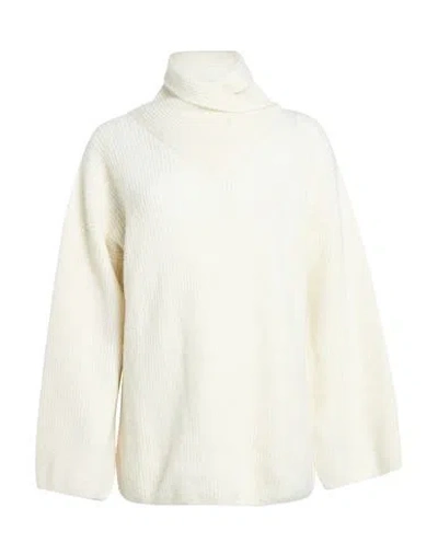 Gentryportofino Woman Turtleneck Ivory Size 6 Alpaca Wool, Silk In White
