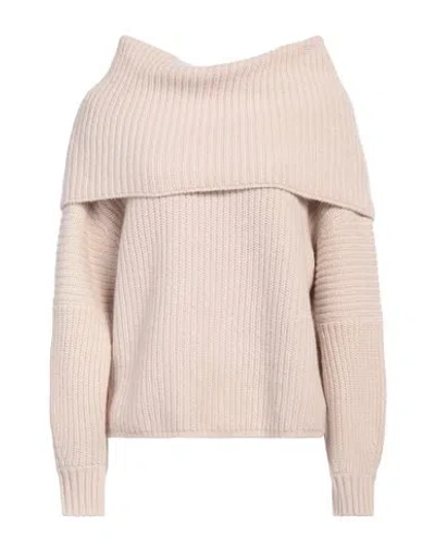 Gentryportofino Woman Turtleneck Light Pink Size 6 Virgin Wool, Cashmere
