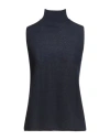 Gentryportofino Woman Turtleneck Midnight Blue Size 10 Cashmere In Blue