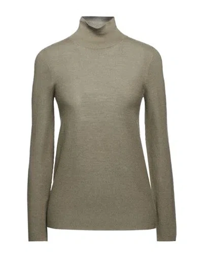 Gentryportofino Woman Turtleneck Military Green Size 6 Cashmere