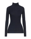 Gentryportofino Woman Turtleneck Navy Blue Size 6 Virgin Wool, Silk